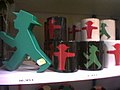 The east Berlin traffic lights had a characteristic form of the "walking man". This figure is now sold as a souvenir.